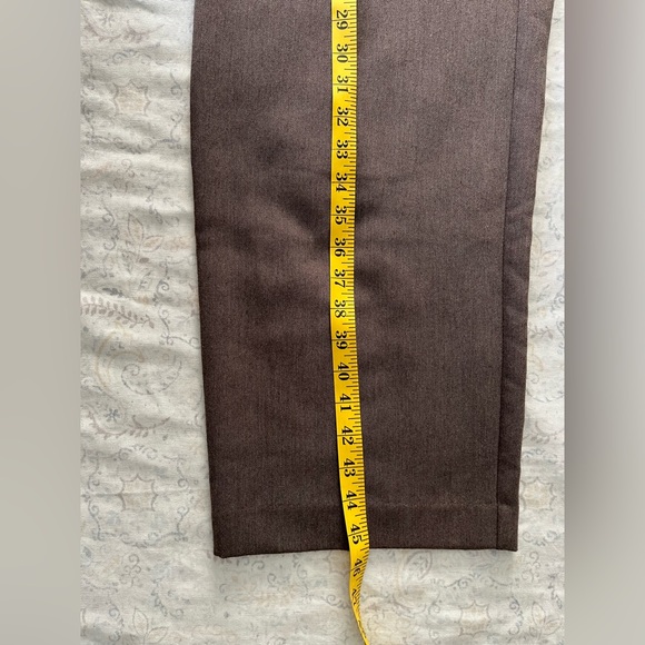 Liz Claiborne Women's Brown Straight Leg Pants, high rise tall‎ length - Picture 9 of 14